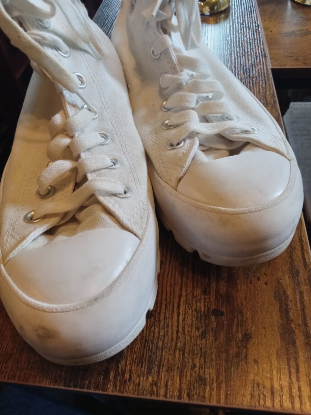 Converse white high top platform shoes - Picture 4 of 6